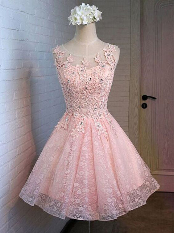 2017 Homecoming Dress Sexy A-line Flower Short Prom Dress Party Dress ...