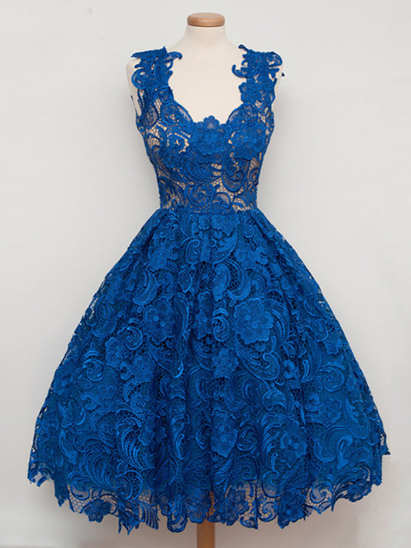 2017 Homecoming Dress Lace Royal Blue Short Prom Dress Party Dress Jk1 Anna Promdress 1965