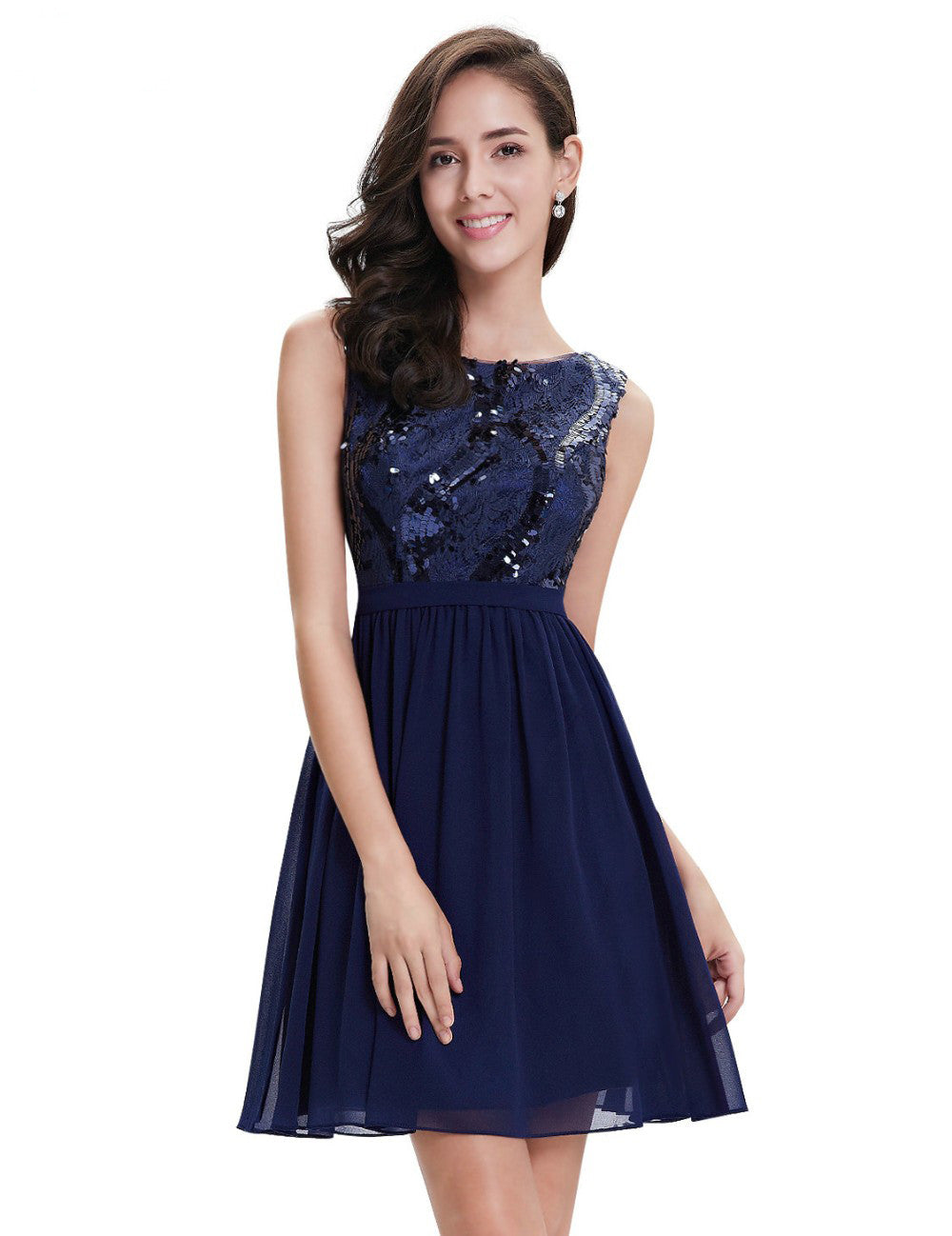 Homecoming Dress Chic Dark Navy Lace Short Prom Dress Party Dress JK19 ...