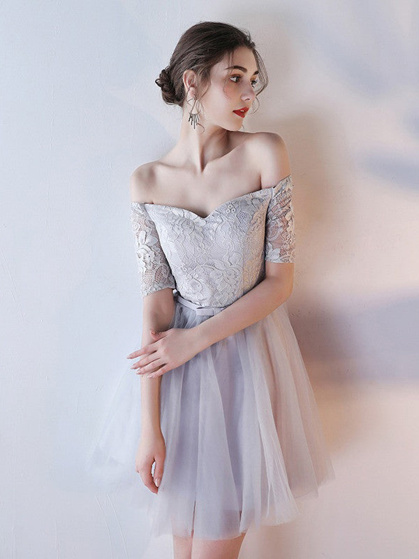 silver short sleeve dress