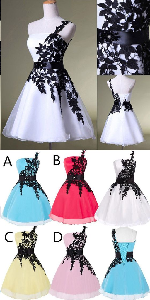 2022 Homecoming Dress Black Lace Lace-up Short Prom Dress Party Dress ...