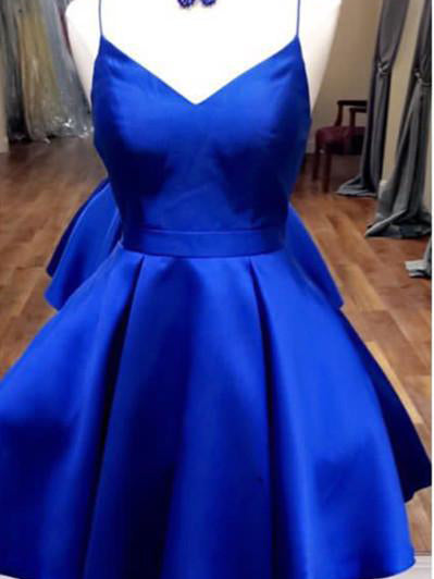 royal blue short gown