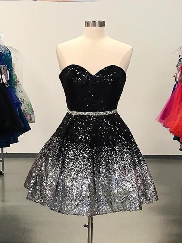 Homecoming Dress Cute Little Black Dress Short Prom Dress Party Dress