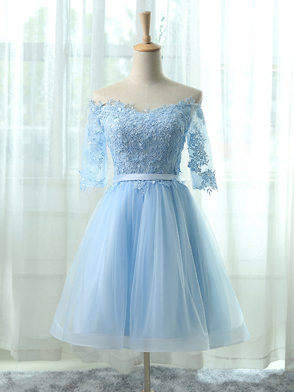 sky blue homecoming dresses