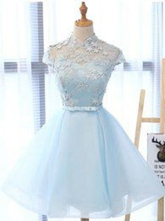 sky blue dress short