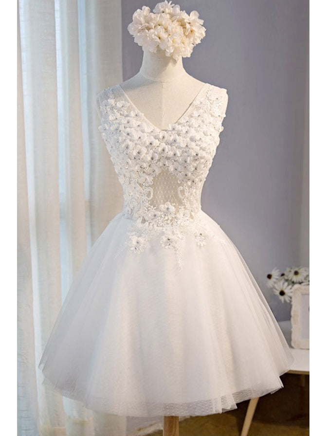 short white tulle dress