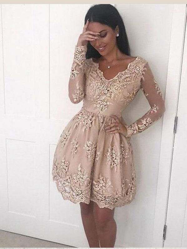 long sleeve party dress