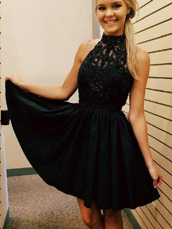 Black Glitter Homecoming Dress on Sale ...