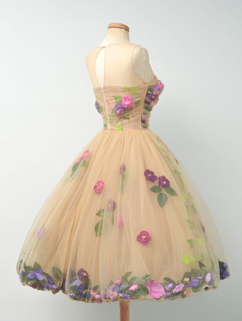 Beautiful Homecoming Dresses A-line Floral Romantic Short Prom Dress ...