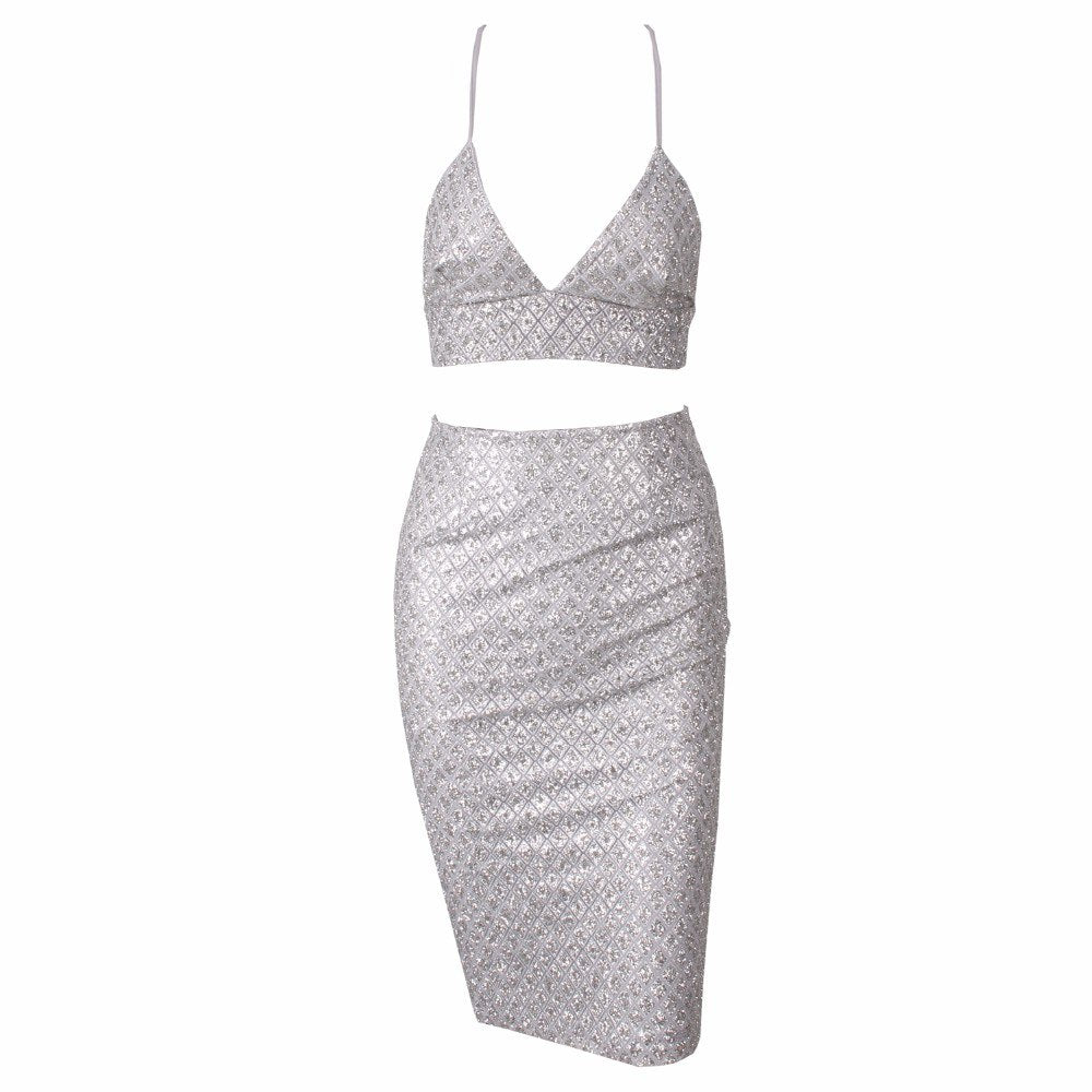 white sparkly party dress