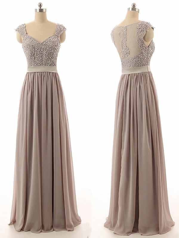 Sexy Bridesmaid Dresses A Line Straps Floor Length Chiffon Long Brides Anna Promdress 2378