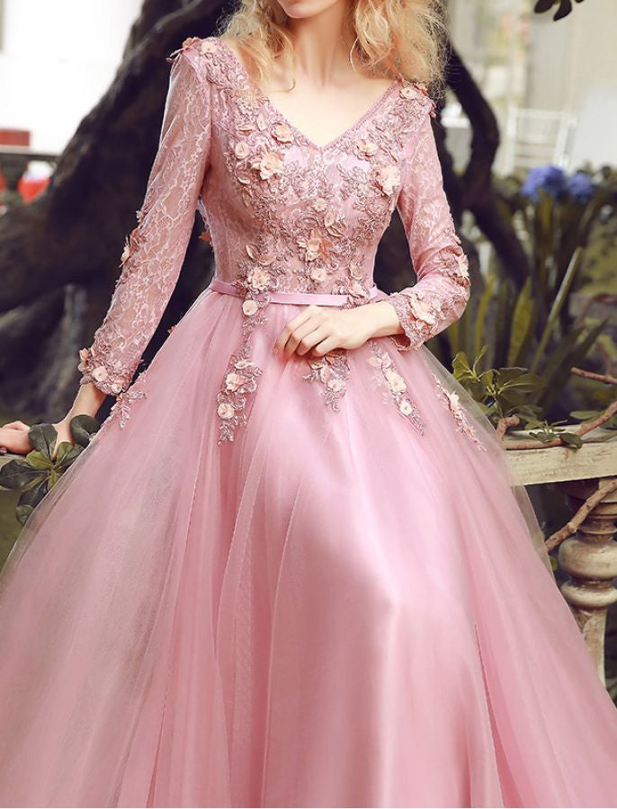 Prom Dresses Lace Short Train V-neck Sexy Prom Dress/Evening Dress #JK ...