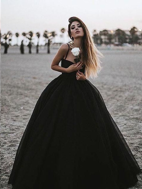 black prom ball gown