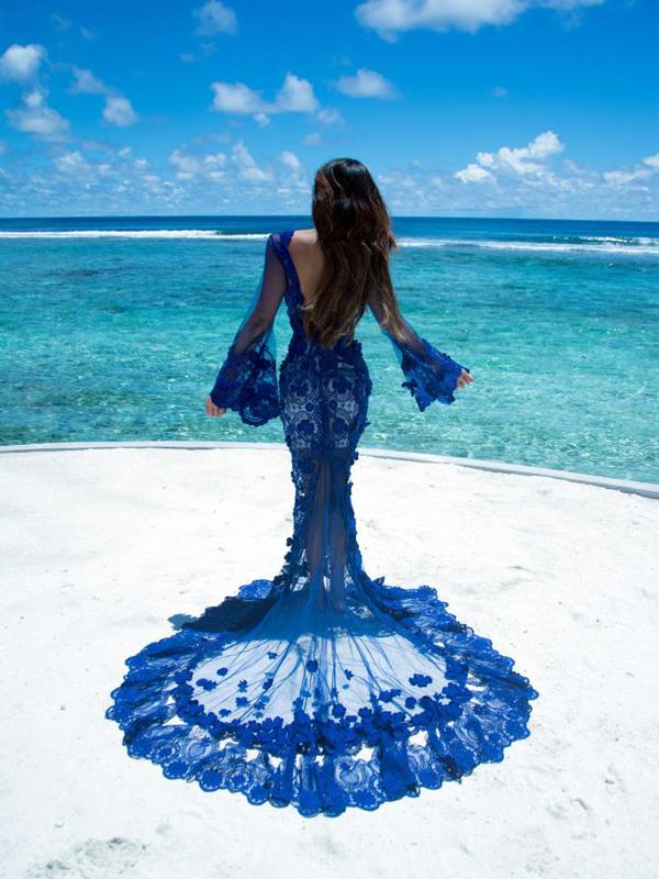 sea blue prom dresses