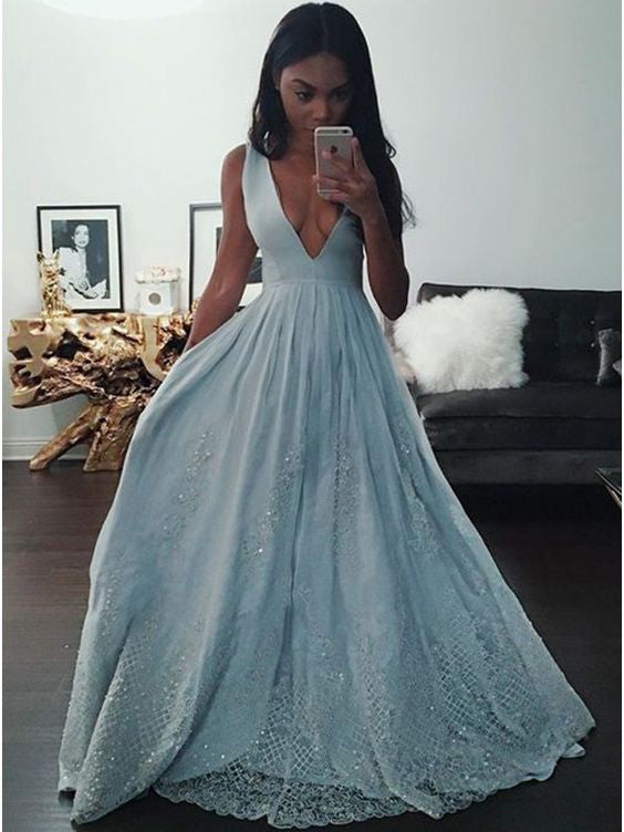 Beautiful Prom Dresses A-line Short Train Lace Prom Dress/Evening Dres ...