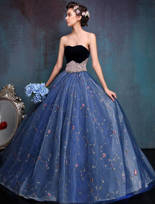 Ball Gown Prom Dresses Sweetheart Floor-length Beading Prom Dress Sexy ...