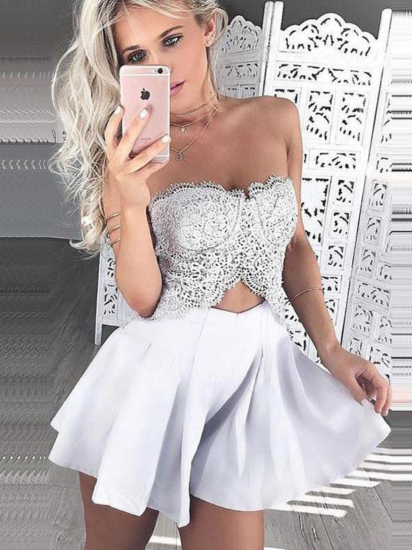 white short sexy dress