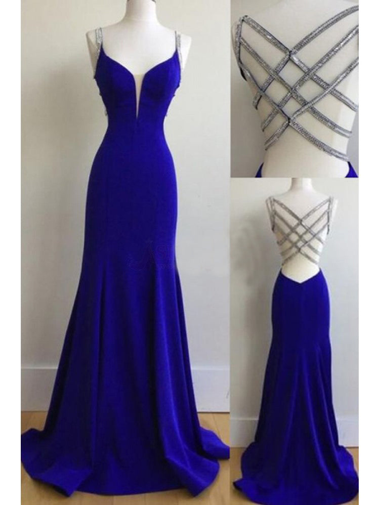 royal blue prom dresses with diamonds