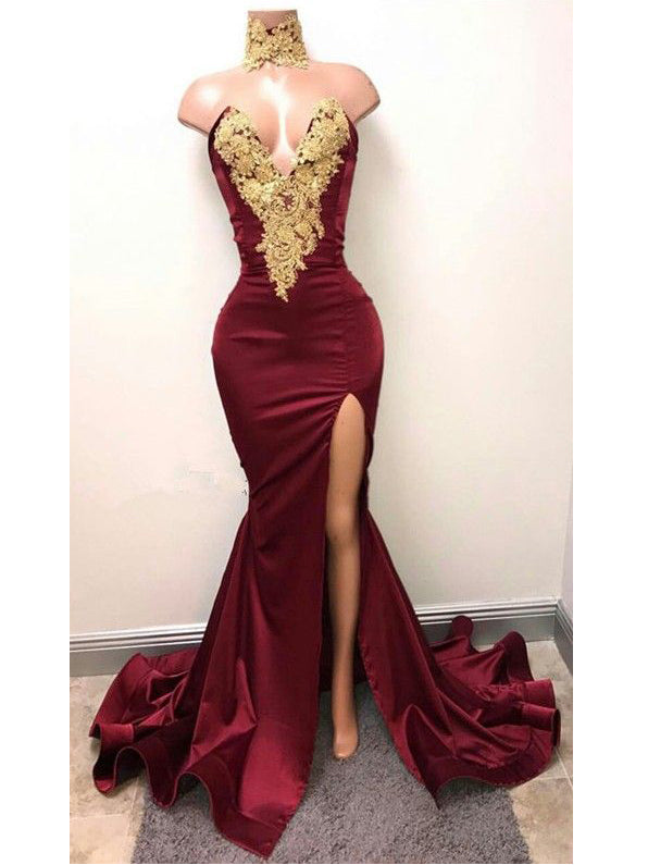 red trumpet mermaid dress