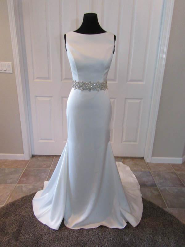 sheath column wedding dress