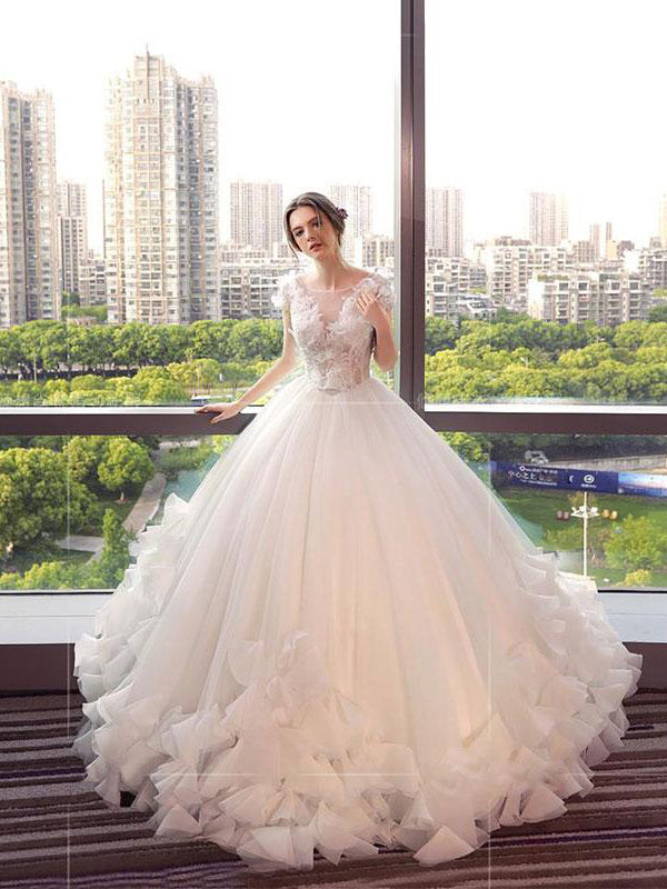  Beautiful  Wedding  Dresses  Ball Gown Floor length Lace up 