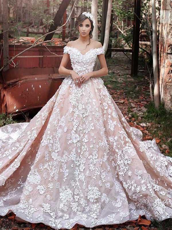 flowy ball gown wedding dresses