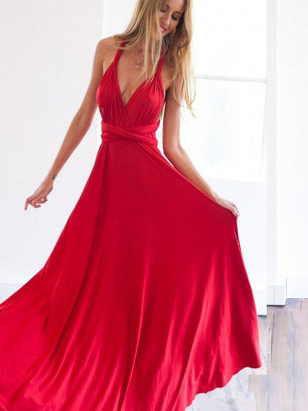 Open Back Matron of Honor Dress Long Prom Dress Bridesmaid Dress – Anna ...