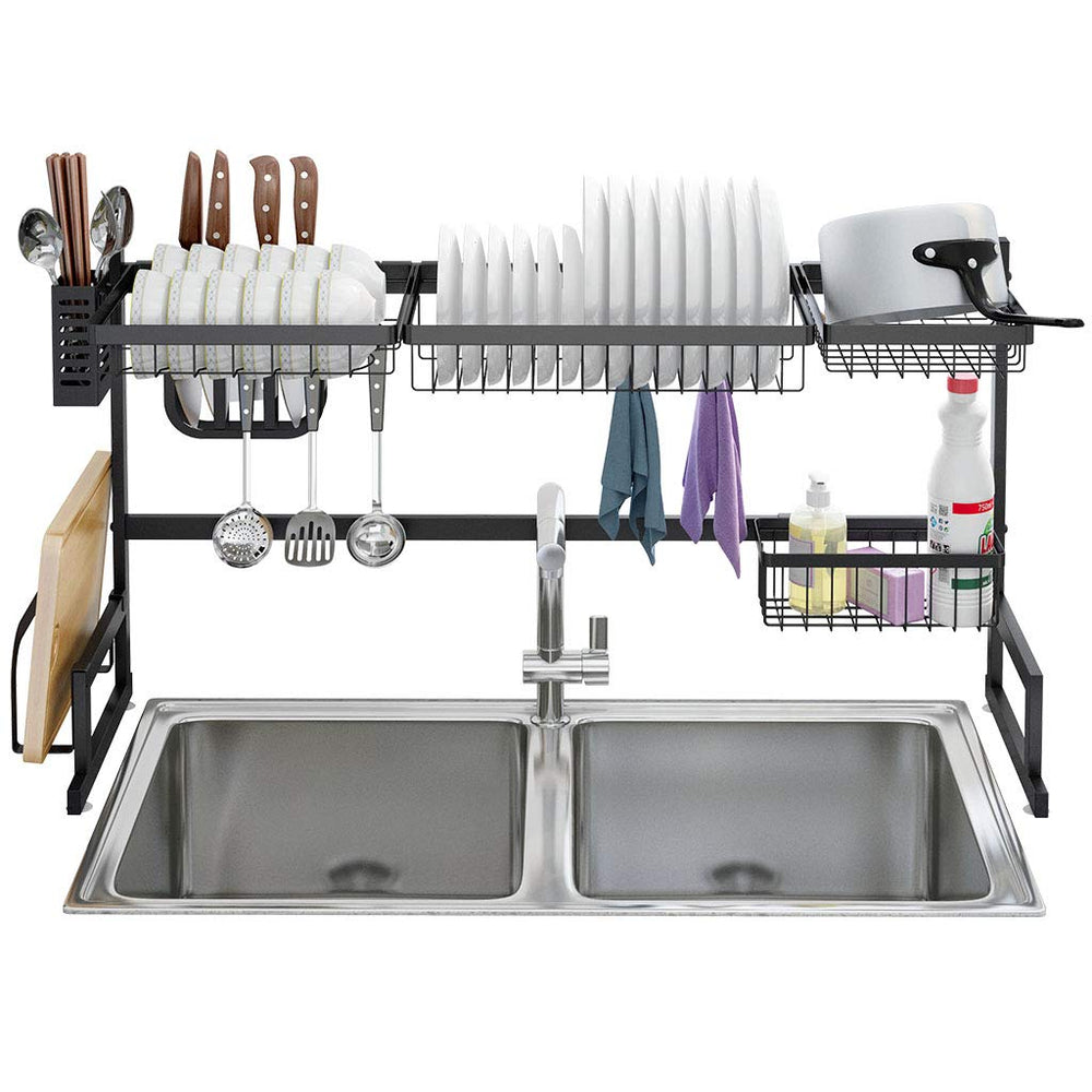 Stainless Steel Sink Drain Rack Kitchen Shelf Dish Cutlery Drying