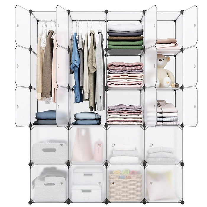 20 Cube Organizer Stackable Plastic Cube Storage Shelves