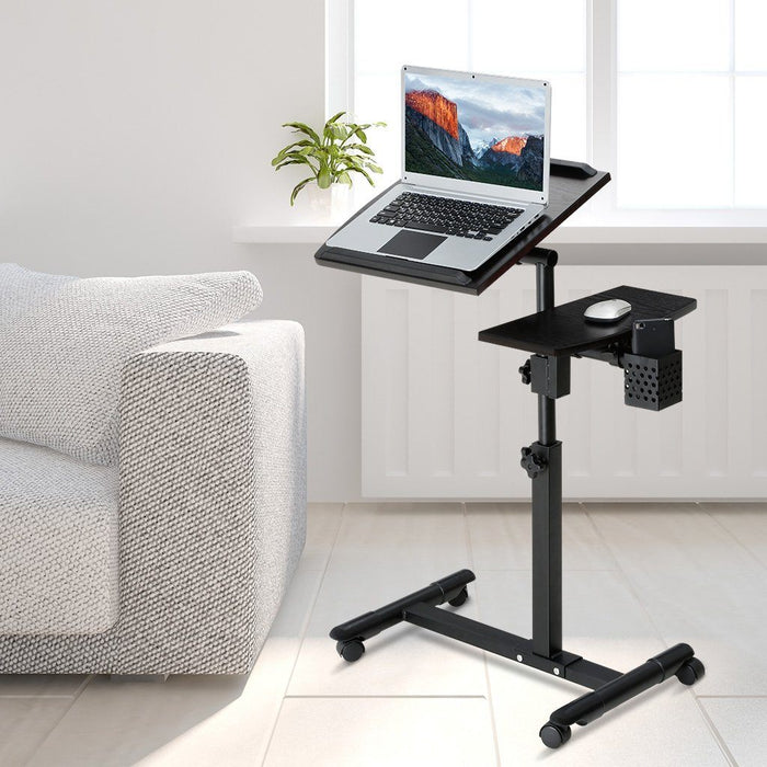 Langria Laptop Stand Rolling Cart Foldable Portable Mobile Height