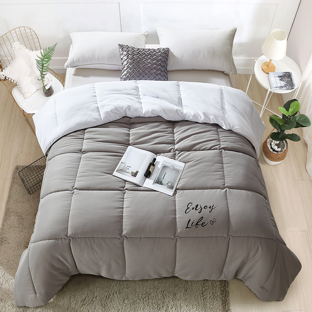 Reversible Down Alternative Duvet 300 Gsm All Season Soft