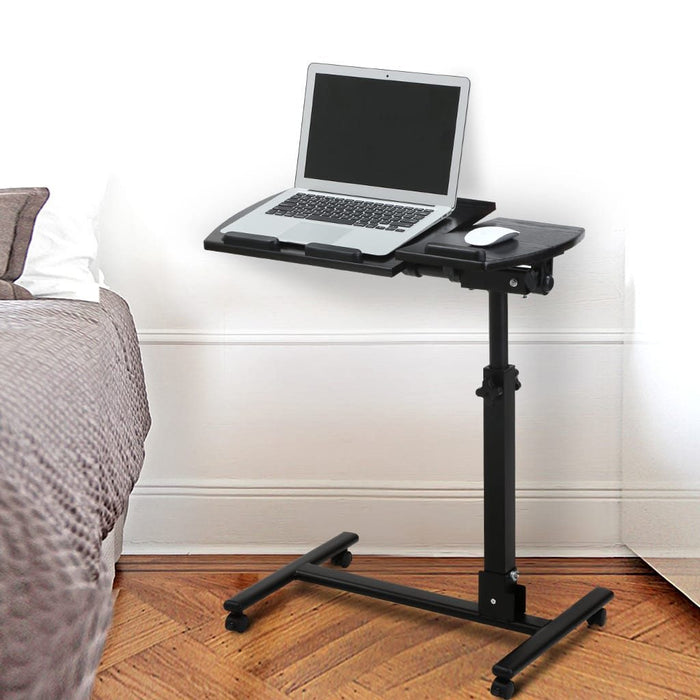 Langria Laptop Rolling Cart Table Height Adjustable Mobile Laptop Desk