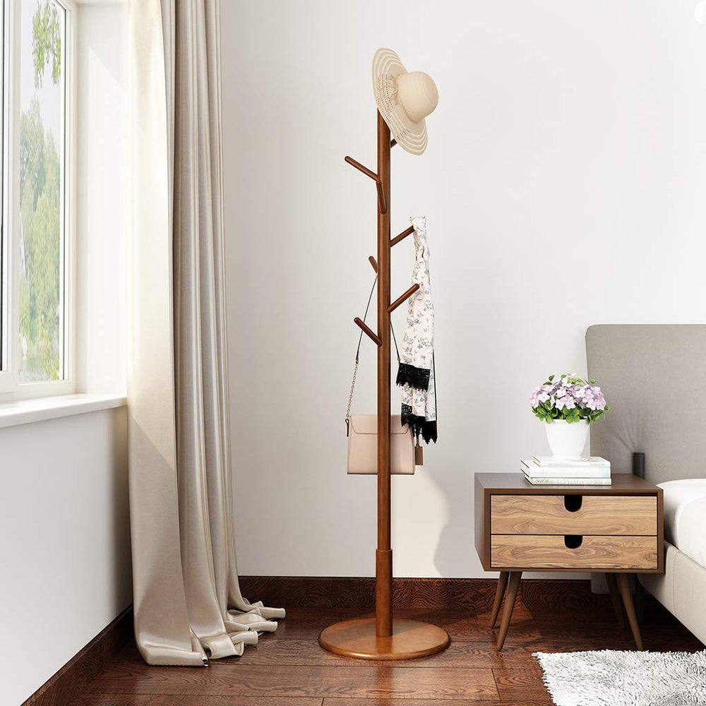 wood coat rack tree