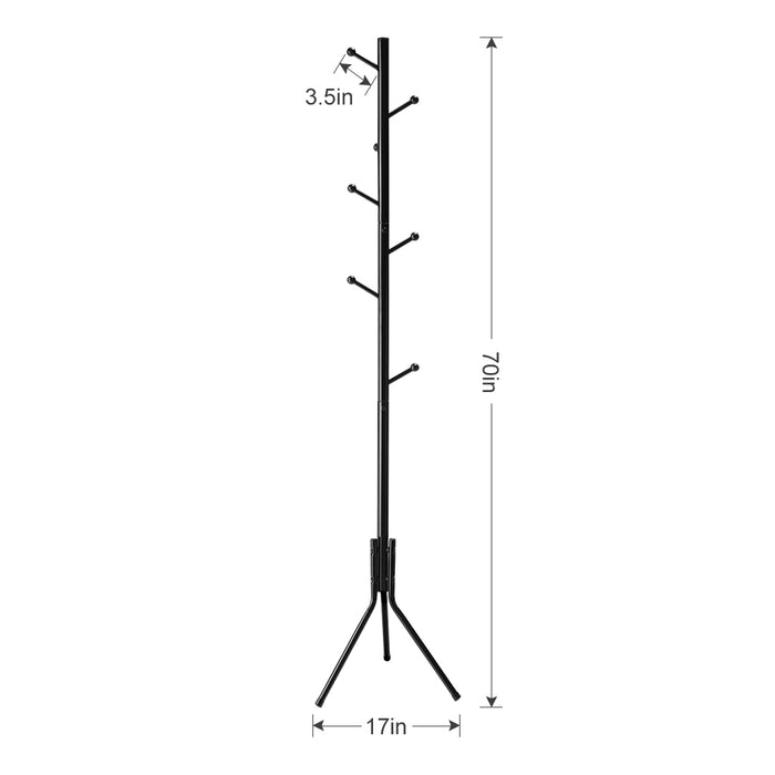 metal coat rack tree