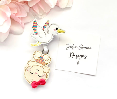 Cute Pink Puppy Retractable Badge Reel - Nurse Badge Reel - RN Badge R –  Julia Grace Designs