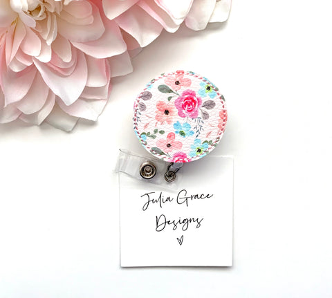 Floral Poppy Flower Badge Reel, Badge Topper, or Lanyard // Brooch Pin –  Julia Grace Designs