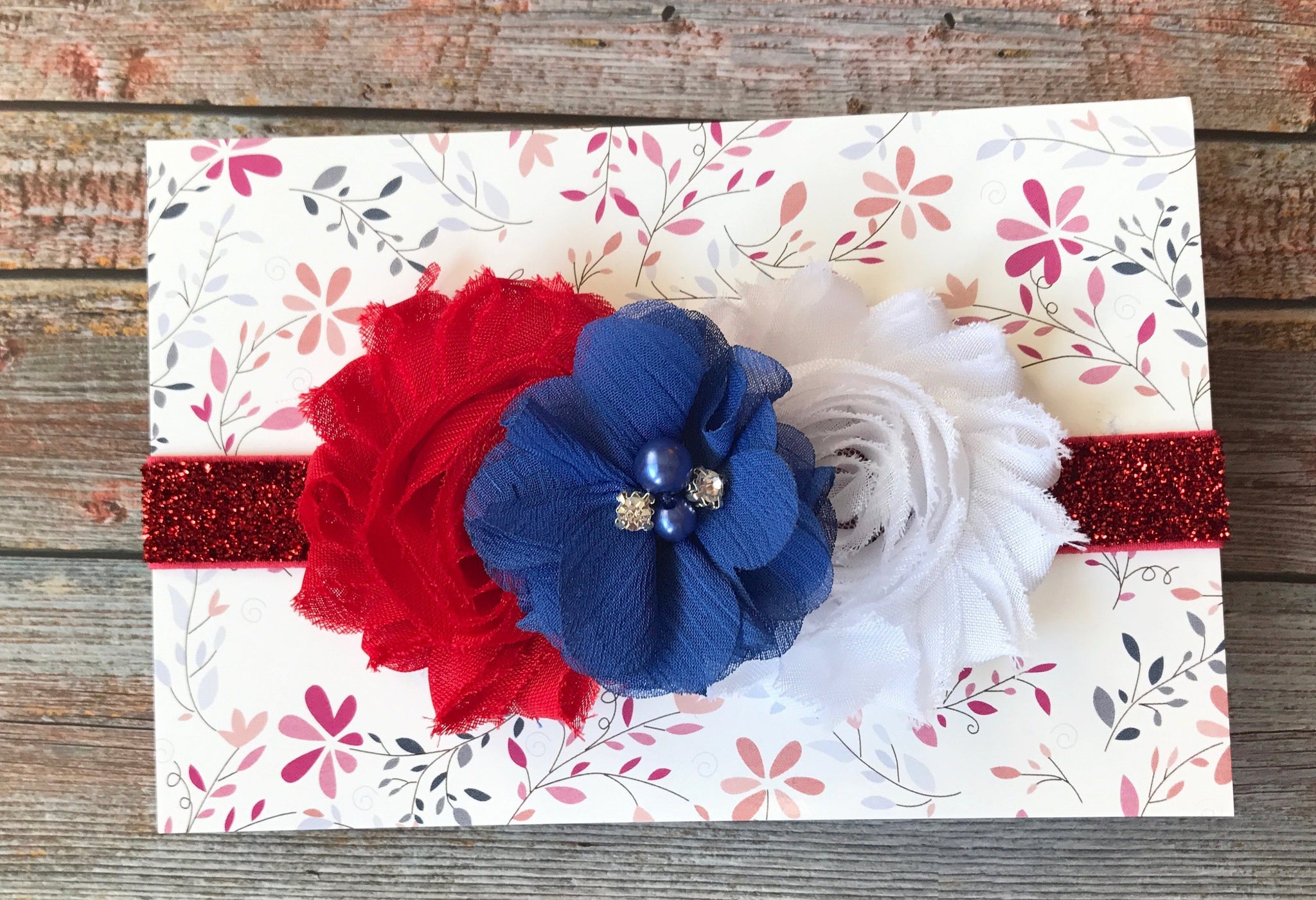 4th of july baby headband