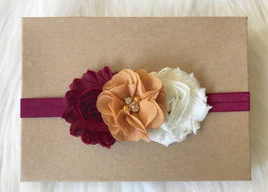 maroon baby headband