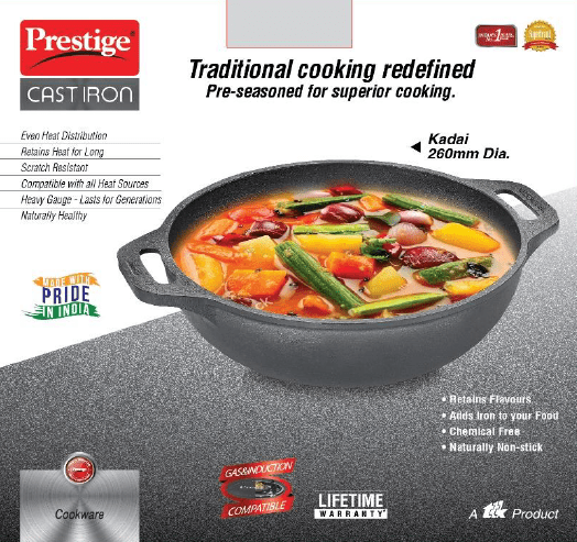 Prestige Cast Iron Dosa Tawa, 300 mm , 30557, For Home