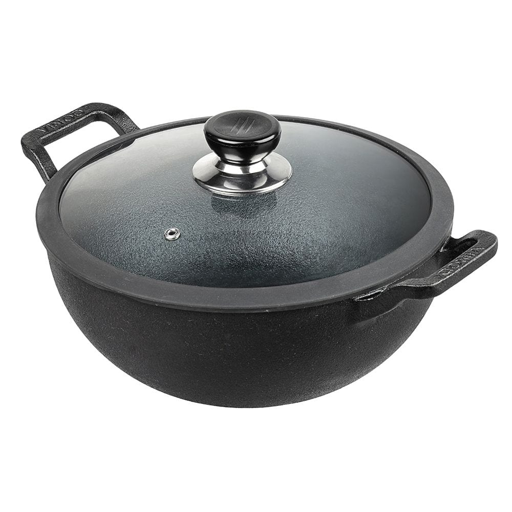 Kraft Infinity Pre-Seasoned Cast Iron Dosa Tawa 28 cm – Vinod Cookware  India Pvt. Ltd.