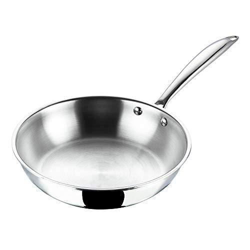 Vinod Platinum Kadai Triply Stainless Steel | Suitable For Indian Cooking,  Sauces, Stews, Soups | Deep/Extra Deep Kadai With Lid | Induction, Electric