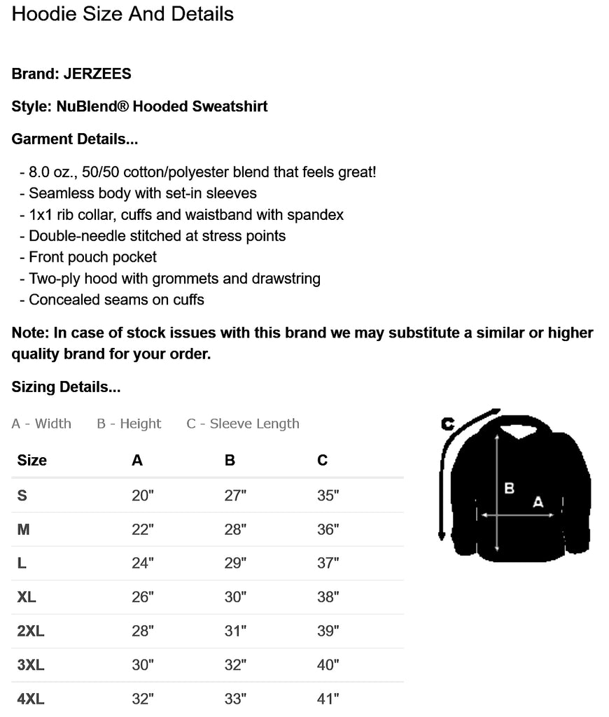 Hoodie Size And Details