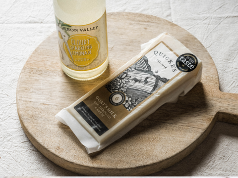 Heron Valley Lemonade and Quicke's Goats Cheese Pairing