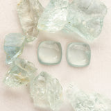 Square Cut Aquamarine Cabachon, Responsibly sourced Aquamarine gem