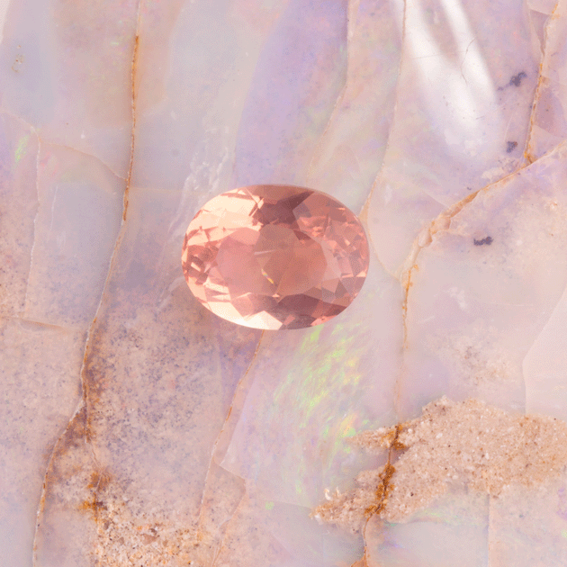 clear pink stone