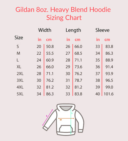 Gildan 6 1 Oz Long Sleeve Size Chart