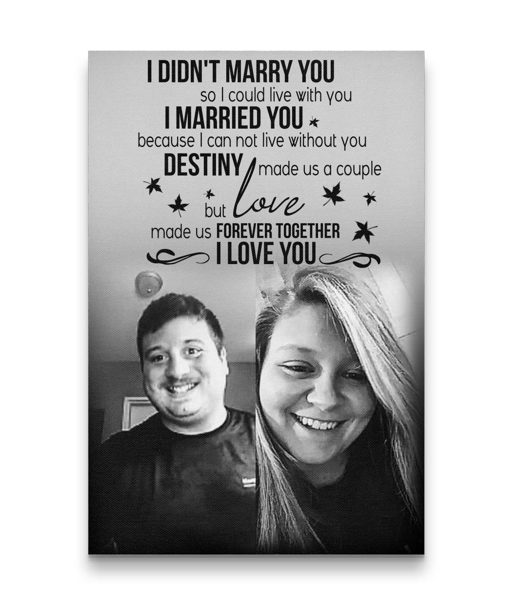 Wedding Anniversary Gift Custom Canvas Print Love Made A Happy