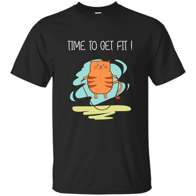 Time To Get Fit Cat T Shirt