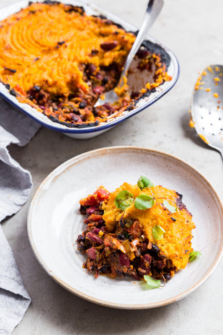 Great Books & Delicious Recipes To Enjoy This Autumn - Sweet Potato & Black Bean Shepherd’s Pie