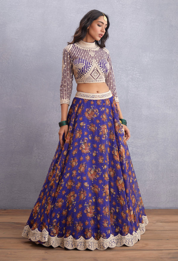 Torani | Purple Jamuni Induma Lehenga Set | INDIASPOPUP.COM